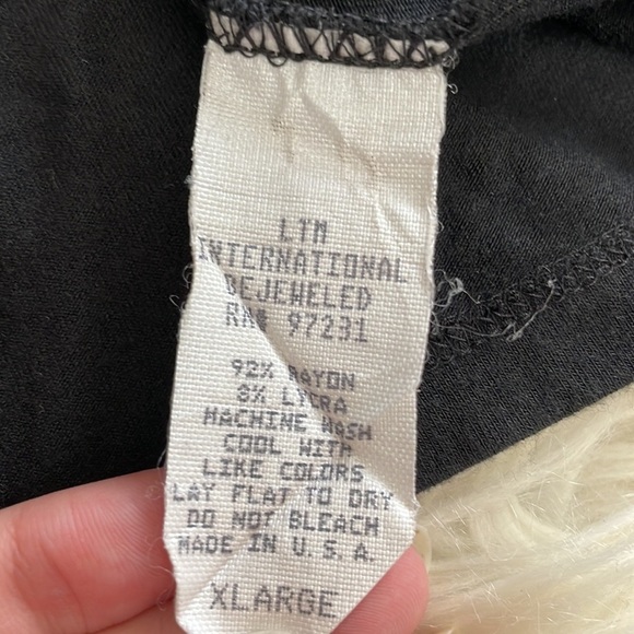 Bejeweled jewels & jeans black blue bedazzled long sleeve Tshirt sweater sz XL - Picture 6 of 16